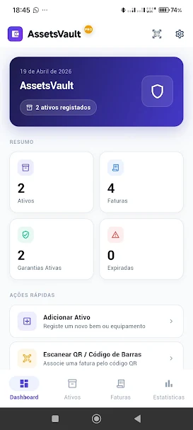 Dashboard da app